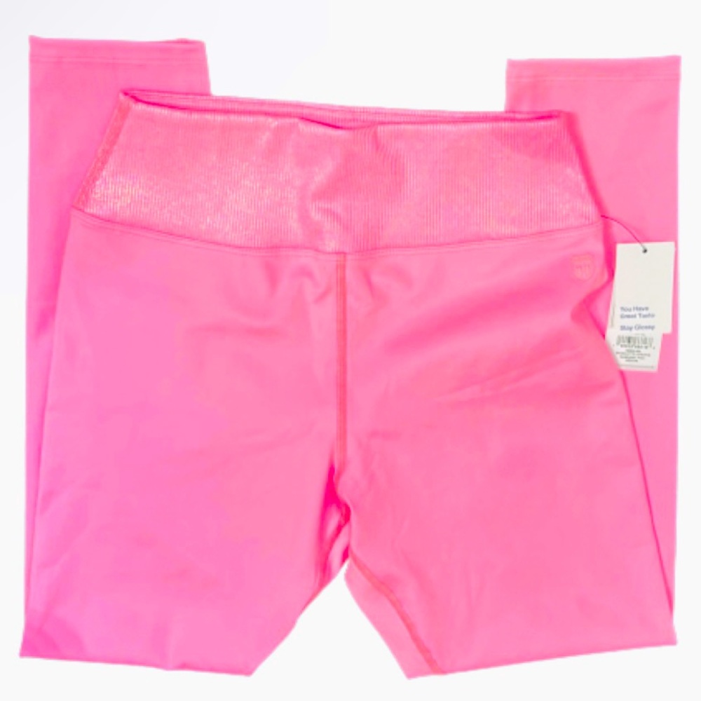 Women’s ELEVEN Sparklette Pink Athletic Leggings        -workout